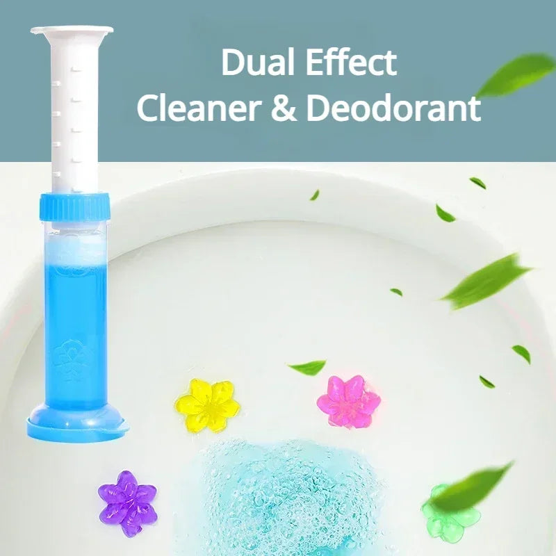 Lot de 6 gels nettoyants pour toilettes au parfum floral – Désinfectant et désodorisant