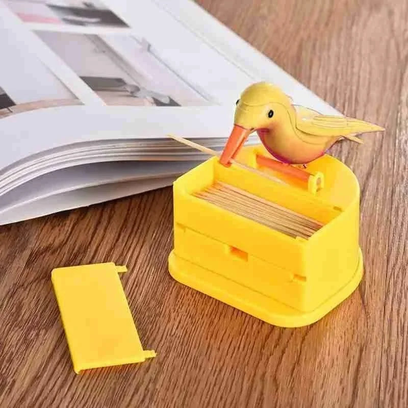 1Pc Mini Bird Toothpick Holder – Automatic Dispenser