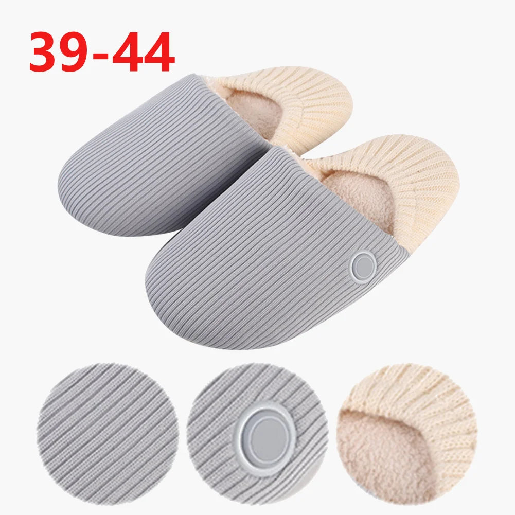 USB Electric Heated Slippers – Plush Warm Foot Warmer for Winter