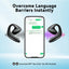 Écouteurs Traducteurs – 150 Langues, Bidirectionnels en Temps Réel, Bluetooth Sans Fil