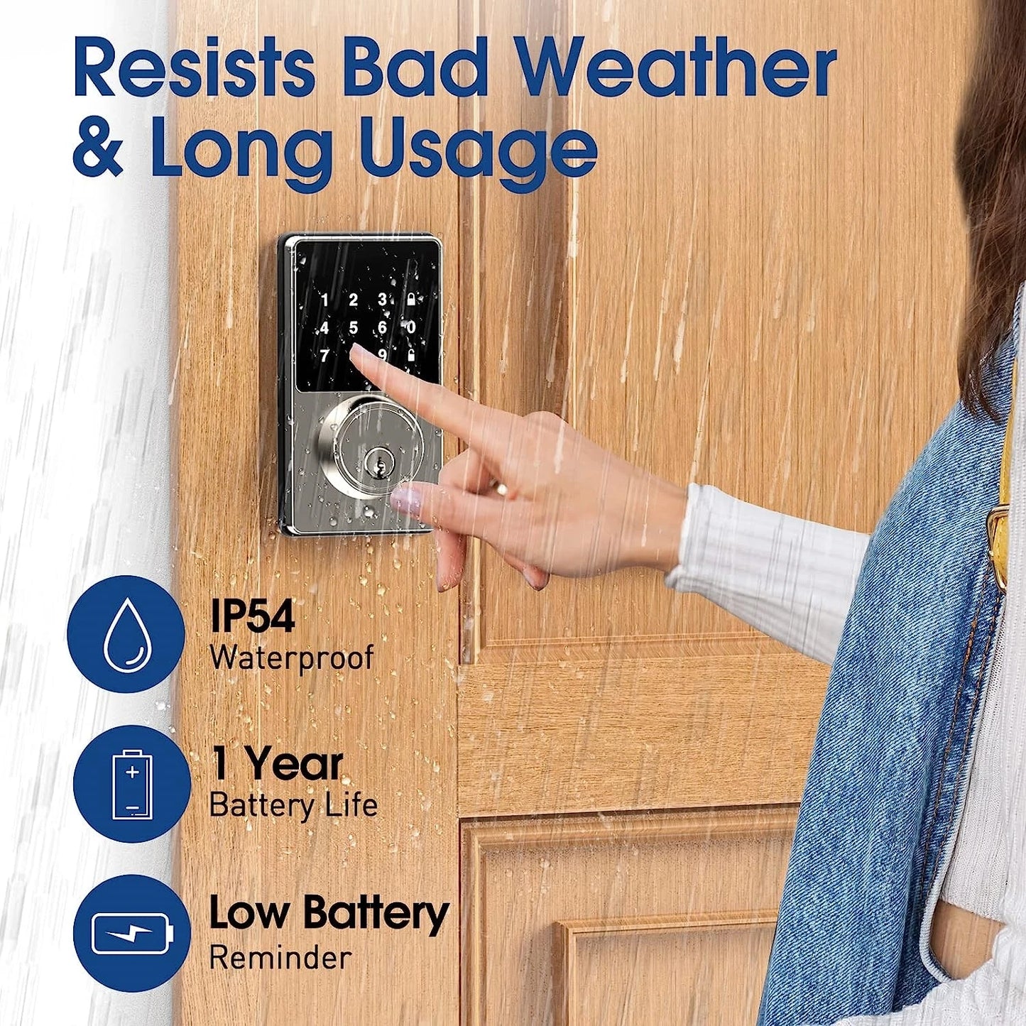 Smart Digital Door Lock with App & 50 User Codes