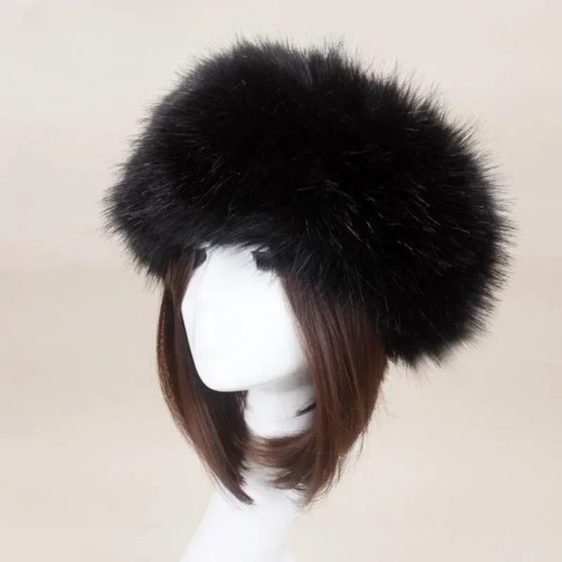 Fluffy Faux Fur Winter Headband – Earwarmer  Cold Weather