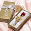 Mini fleur en cristal Rose en verre – Cadeau décoratif élégant