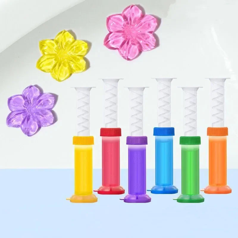 Lot de 6 gels nettoyants pour toilettes au parfum floral – Désinfectant et désodorisant