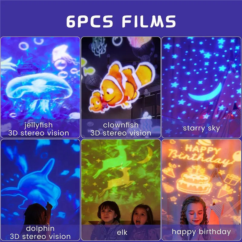 Galaxy Night Light Projector – Star & Ocean Wave Effects