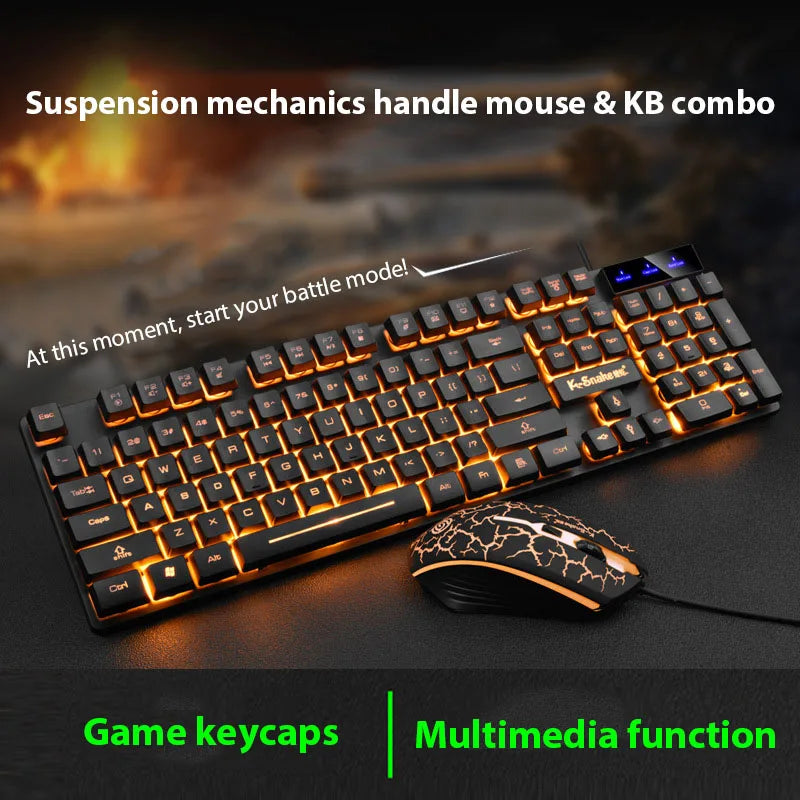 Ensemble clavier et souris gaming étanches – Rétroéclairage lumineux