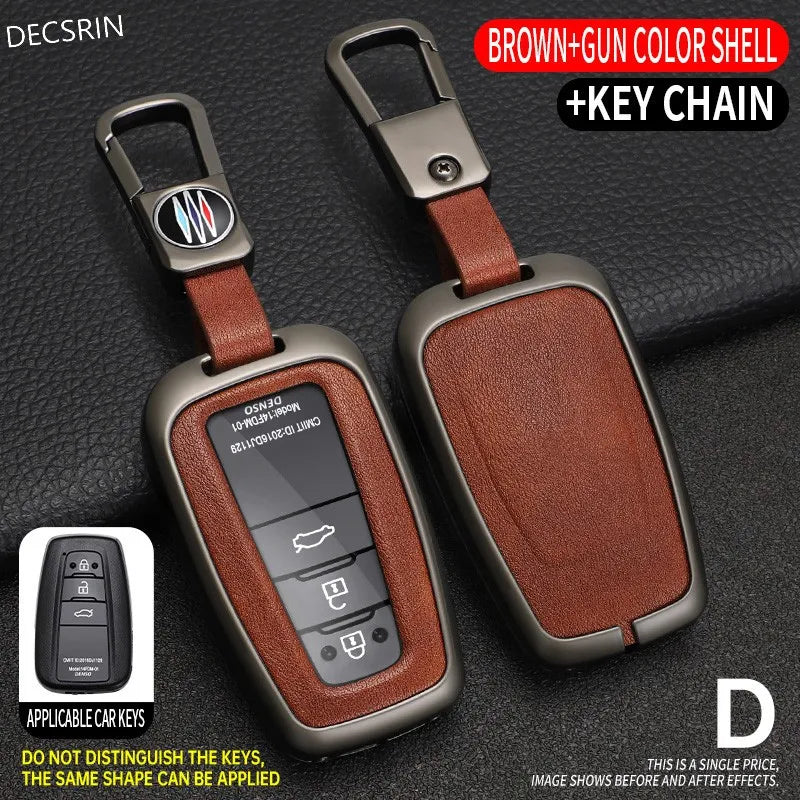 Toyota Key Cover – Luxury Zinc Alloy & Leather Case