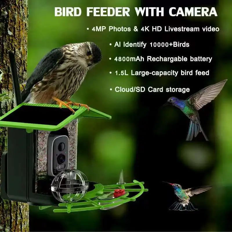 WiFi Bird Feeder Camera with Solar Power