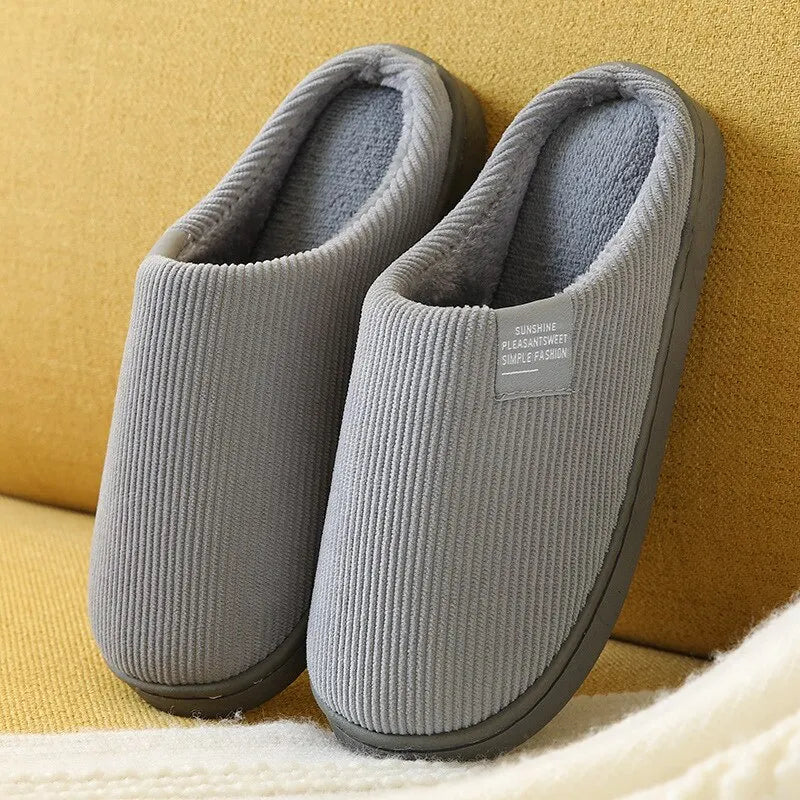 Winter Slippers Thick Plush Indoor Anti-Slip Warm Soft Sole