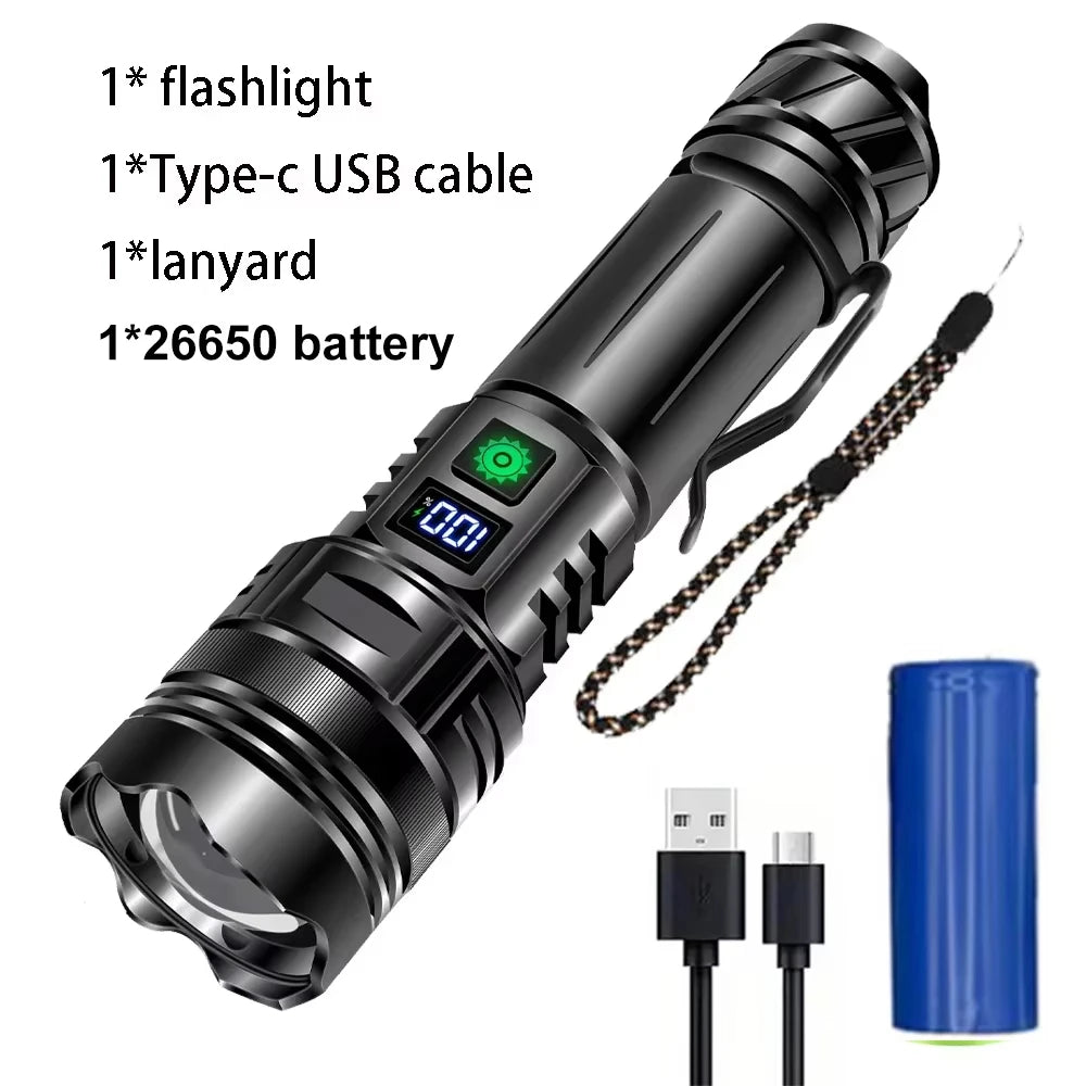 Ultra-Power LED Flashlight – Portable Rechargeable Torch