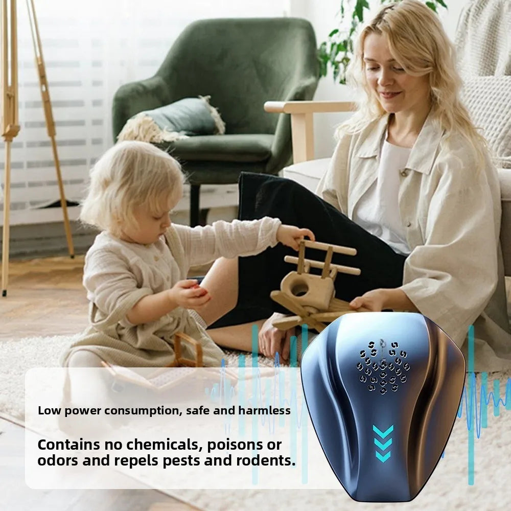Répulsif anti-rongeurs ultrasonique 360° – Lutte antiparasitaire électronique écologique