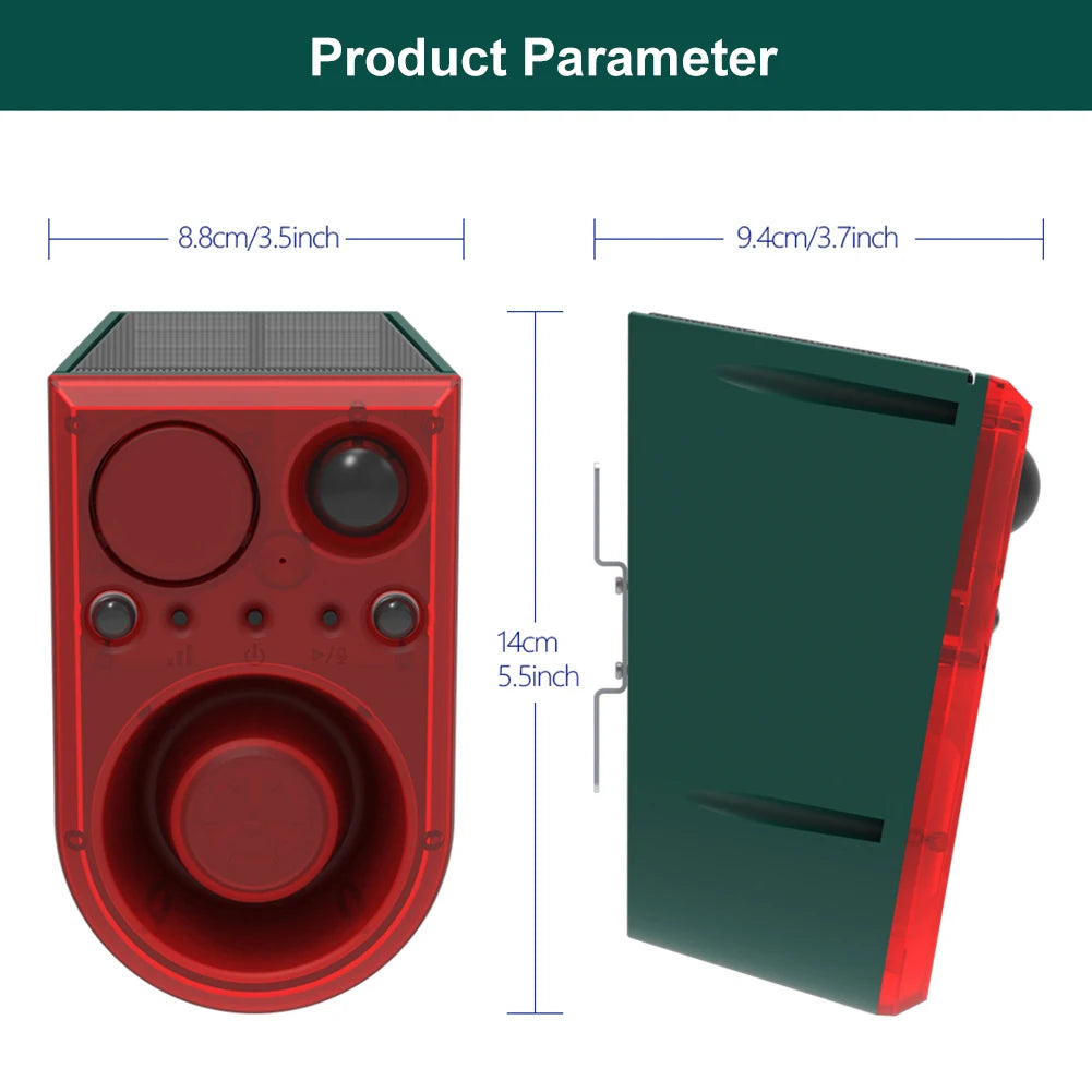 Solar Outdoor Motion Sensor Alarm – Waterproof Security