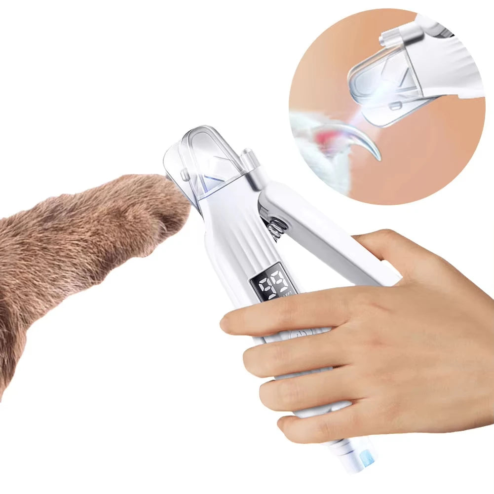 2-in-1 Electric Pet Nail Trimmer with LED – Safe & Quiet