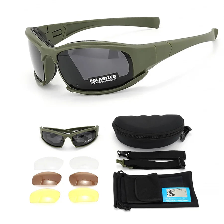 Lunettes de soleil tactiques avec verres interchangeables