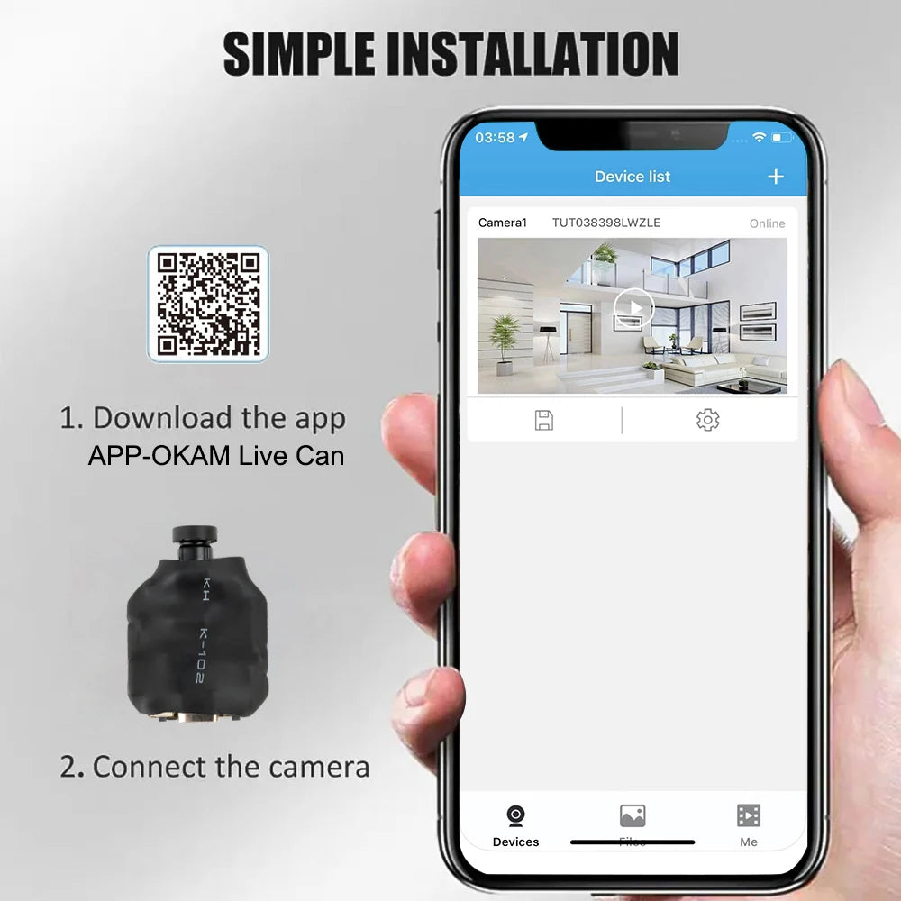 Mini caméra de sécurité sans fil 4K – Caméra espion WiFi cachée