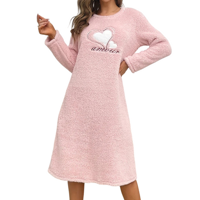 Women’s Winter Nightgown – Soft Flannel Loungewear