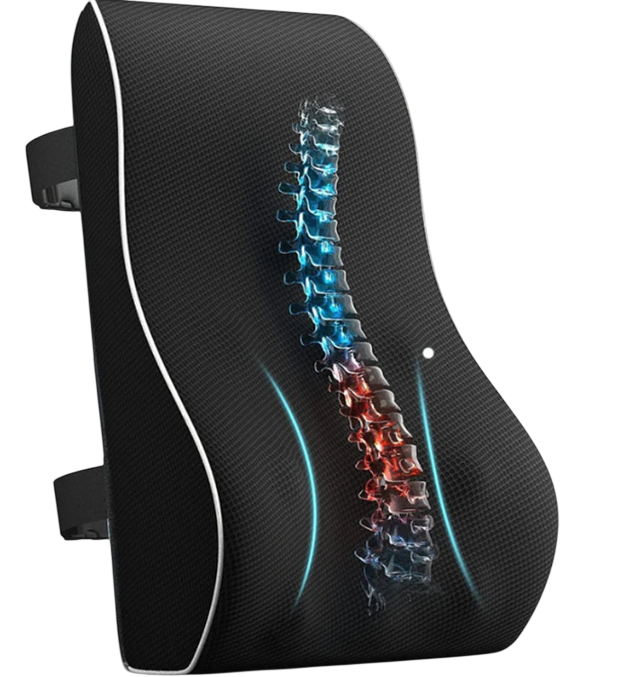 Memory Foam Lumbar Support Cushion – Ergonomic Back Support Relief