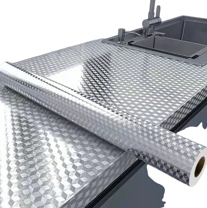 Kitchen Aluminum Foil Sticker – 40cm Waterproof, Heat-Resistant Liner