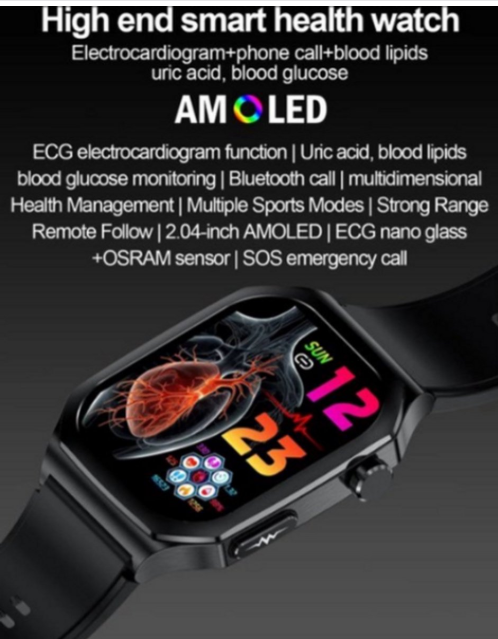 Gezondheids Smartwatch – Bloedglucose, ECG