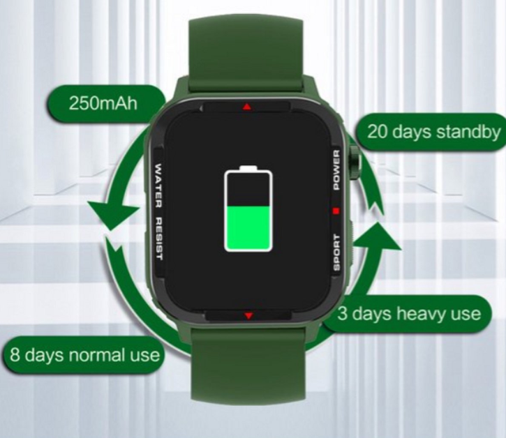 Gezondheids Smartwatch – Bloeddruk, 123+ Sportopties