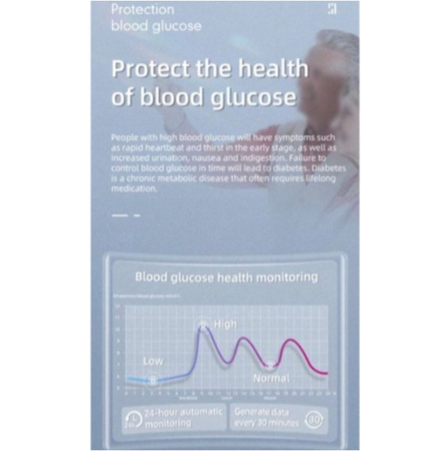 Gezondheids Smartwatch – Glucose, Bloeddruk Monitoring