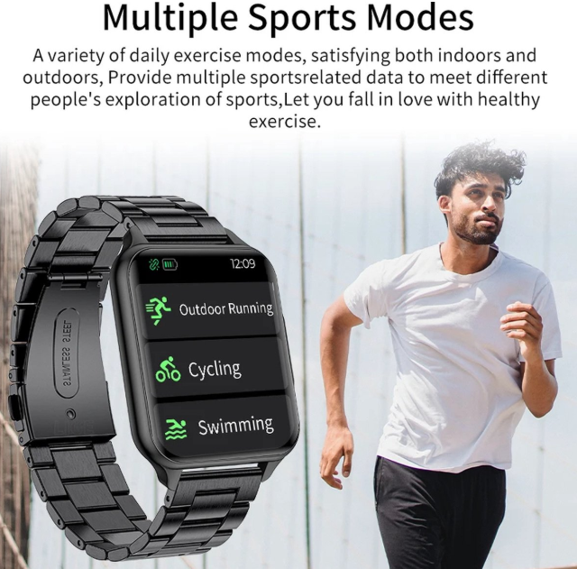 Bluetooth Smartwatch – Hartslag, Bloedzuurstof Fitness Tracking