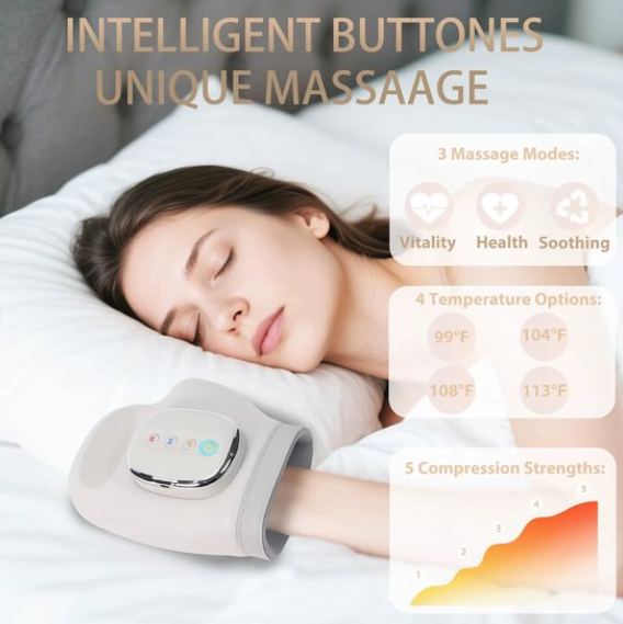 Electric Hand Massager with Heat & Compression