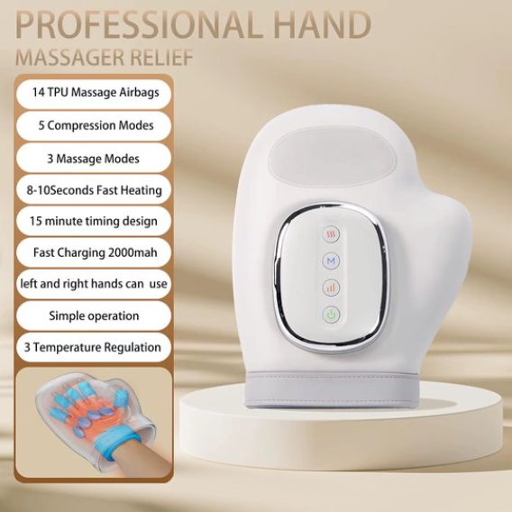 Electric Hand Massager with Heat & Compression