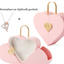 Coffret cadeau élégant en forme de cœur avec collier de roses de luxe