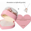 Elegant Pink Heart Gift Box with Luxury Rose Necklace