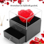 Coffret cadeau romantique noir élégant avec collier caché « Je t'aime »