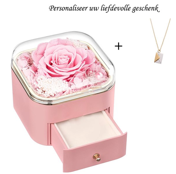 Elegant Pink Romantic Gift Box + “I Love You” Necklace