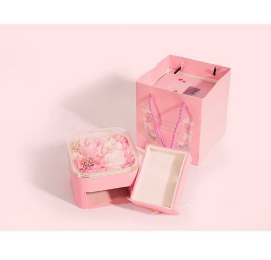 Elegant Pink Romantic Gift Box + “I Love You” Necklace