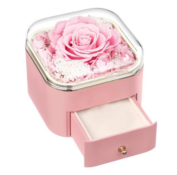 Elegant Pink Romantic Gift Box + “I Love You” Necklace