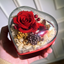 Elegant Red Heart Gift Box with Luxury Rose Necklace