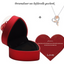 Elegant Red Heart Gift Box with Luxury Rose Necklace