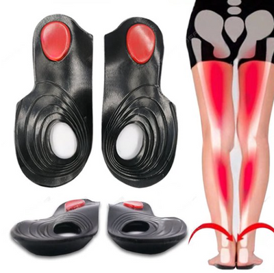 Siliconen orthopedische inlegzolen voor O/X-benen – Verlichting van valgus- en varuspijn