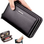 Leather Clutch Wallet – Business Card & Phone Organizer