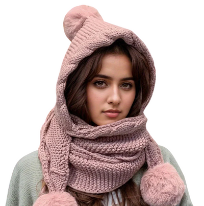 Winter Beanie & Scarf Set – Thermal Hat with Balaclava
