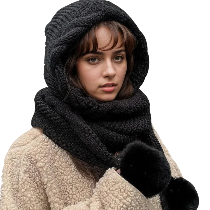 Winter Beanie & Scarf Set – Thermal Hat with Balaclava