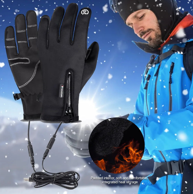 Electric Heated Winter Gloves – Waterproof Rechargeable