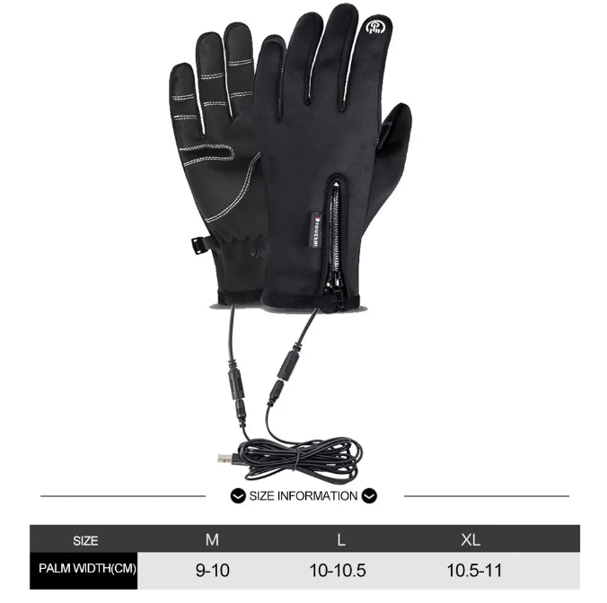 Electric Heated Winter Gloves – Waterproof Rechargeable