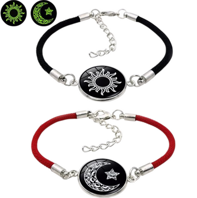 Couples Bracelets Set – Luminous Sun & Moon Rope Jewelry