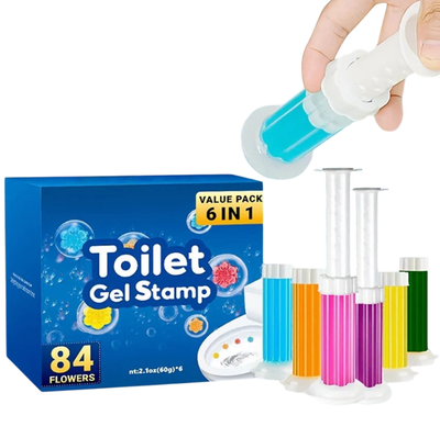 6PCS Floral Toilet Cleaning Gel – Long-Lasting Deodorizer