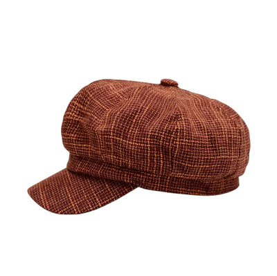Vintage Plaid Beret Newsboy Cap for Casual Wear