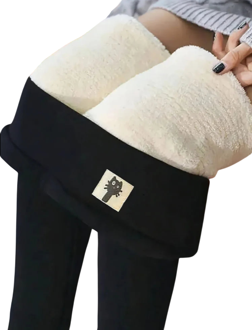Velvet Thermal Leggings – Winter Slim Fit Pants Soft Casual