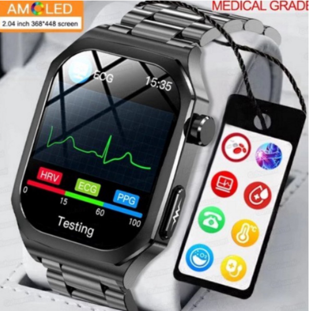 Gezondheids Smartwatch – Bloedglucose, ECG