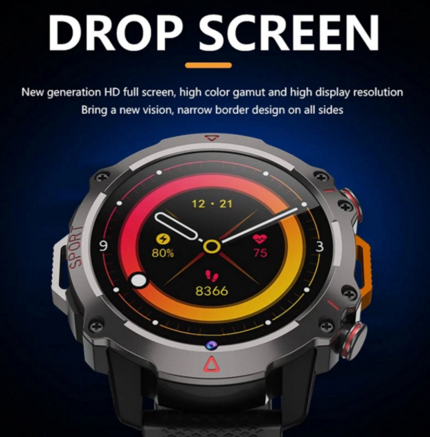 Montre intelligente Luxe Ronde – Hartslag, GPS &amp; SIM Optie