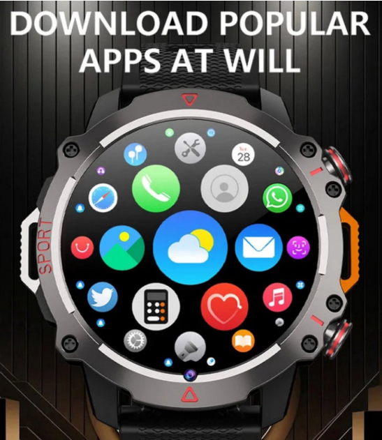 Montre intelligente Luxe Ronde – Hartslag, GPS &amp; SIM Optie