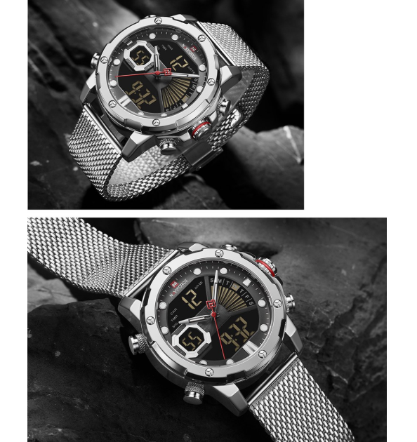 Naviforce Militaire Horloge – LED Sport, Quartz & Stoer Design